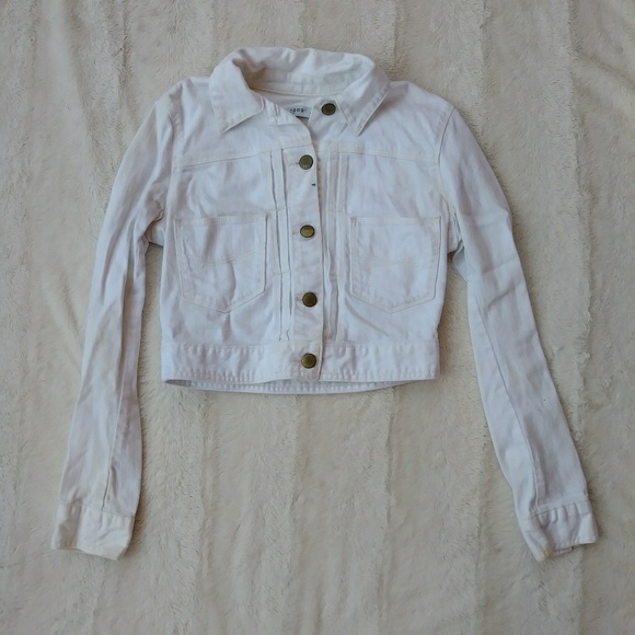 GAP Jackets & Blazers - White Cropped Jean Jacket